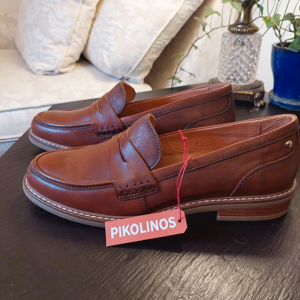 NEW! Pikolinos Wms Aldaya Leather Loafers W8J-3541 Cuero EU 42/US 11.5-12 $185 - Picture 5 of 14